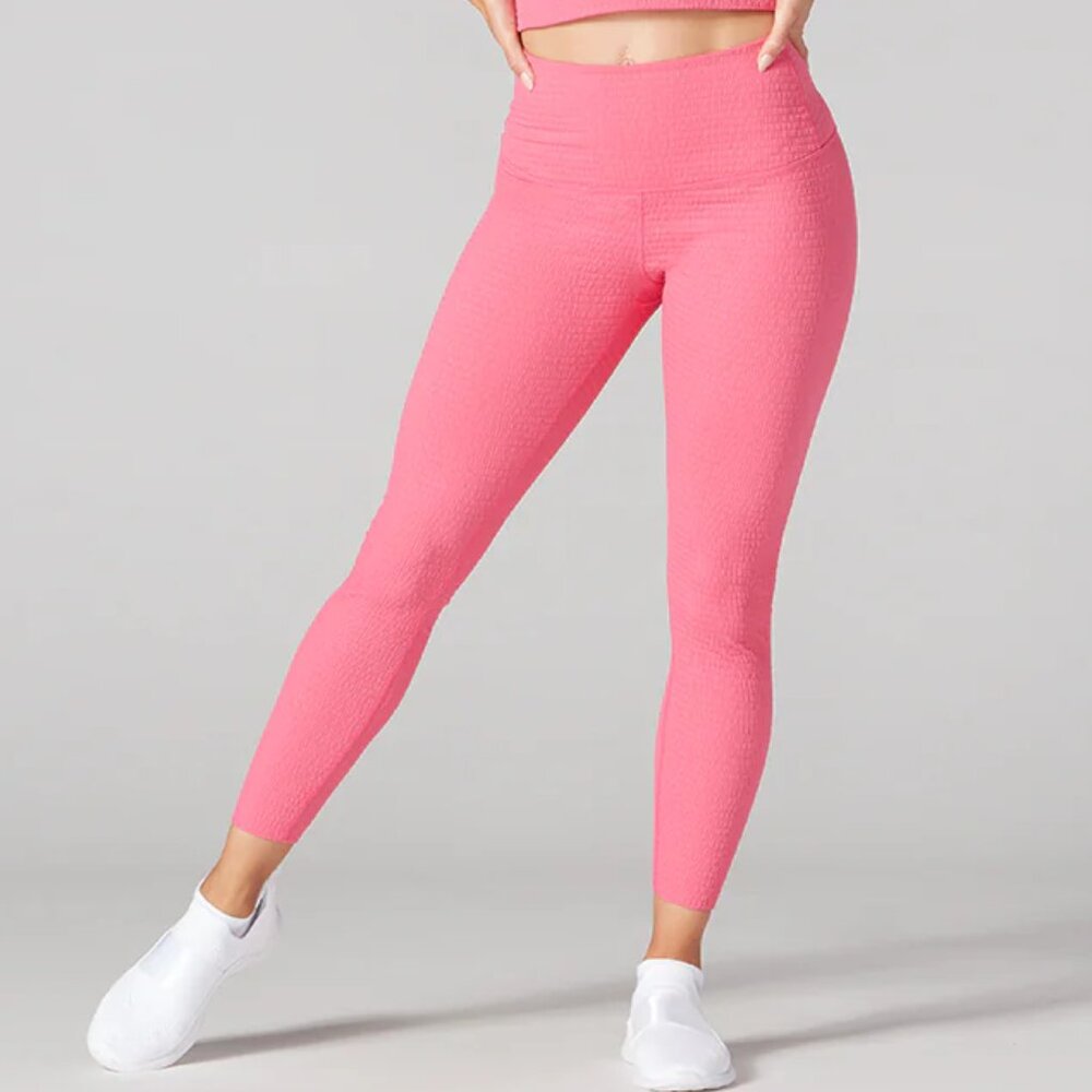 SEERSUCKER HIGH WAISTED 7/8 LEGGINGS
